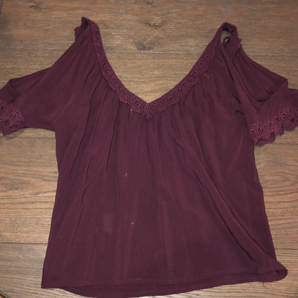 Maroon top
